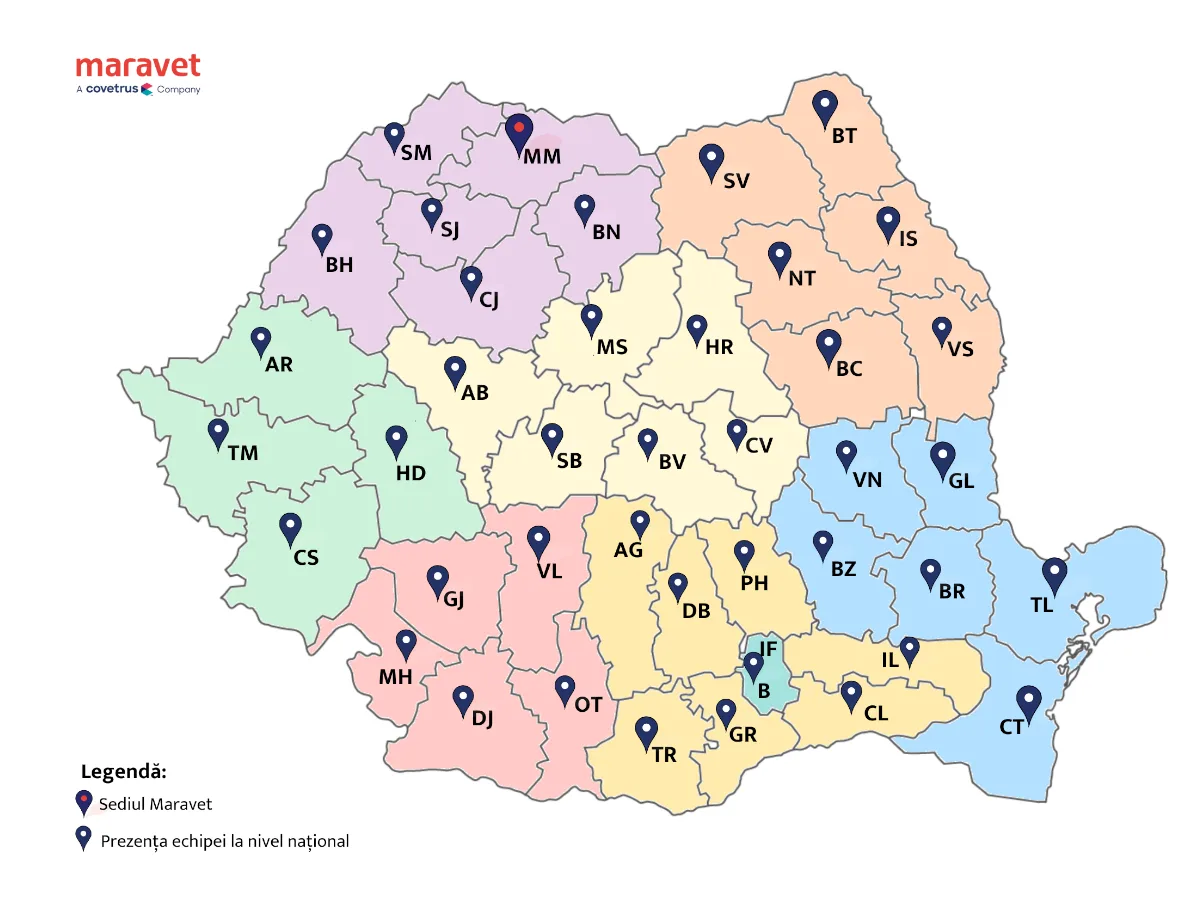 Prezența Maravet la nivel național